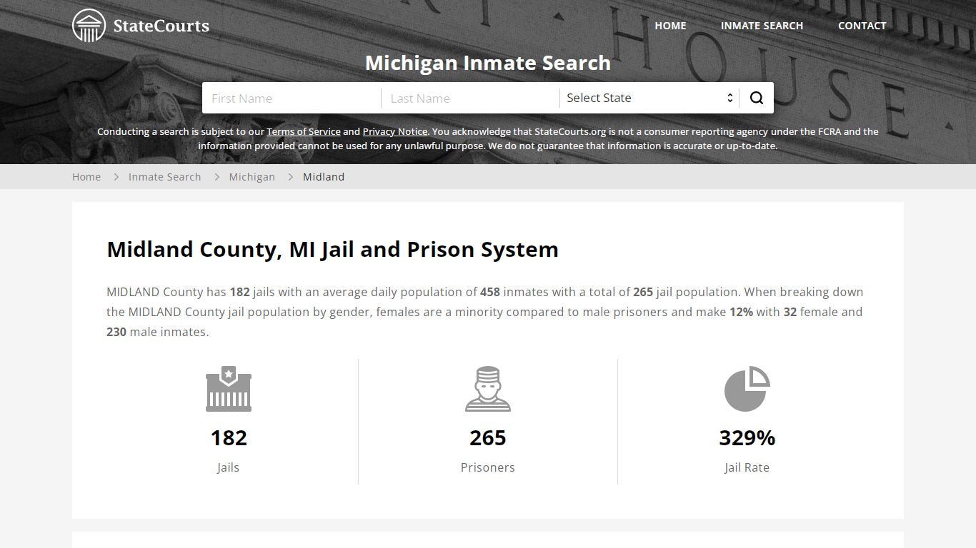Midland County, MI Inmate Search - StateCourts
